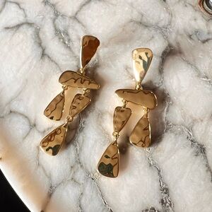 House of Harlow 1960 gold plated dangle earrings